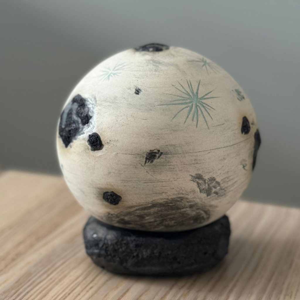 Moon Sculpture by Jen G Pottery